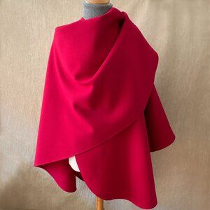 Handmade Red Italian Wool Cape